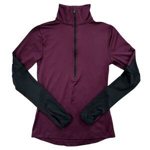 VS Pink, Dark Plum & Black, Athletic Half Zip Top, Size XS